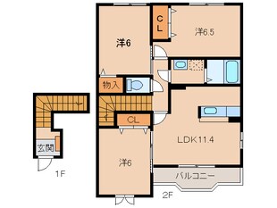 それいゆ東小二里の物件間取画像